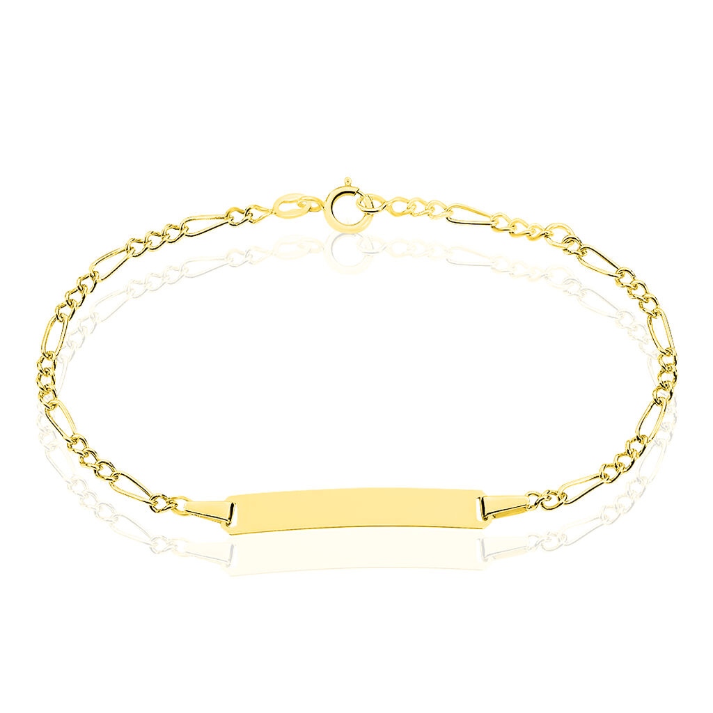 Bracelet Identité Bartolomee Maille Alternee 1/3 Or Jaune - Gourmettes Enfant | Marc Orian