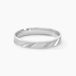 Alliance Matheo Ruban Plat Or Blanc - Alliances personnalis&eacute;es Unisex | Marc Orian