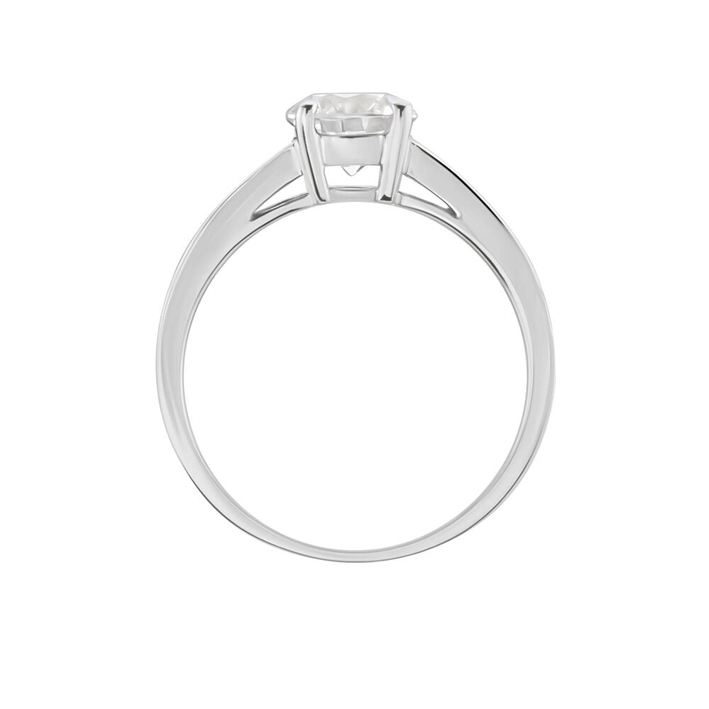 Bague Solitaire Tatjana Or Blanc Oxyde De Zirconium - Solitaires Femme | Marc Orian