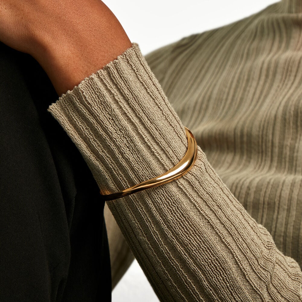 Bracelet Jonc Anselma Plaqu&eacute; Or Jaune - Bracelets joncs Femme | Marc Orian