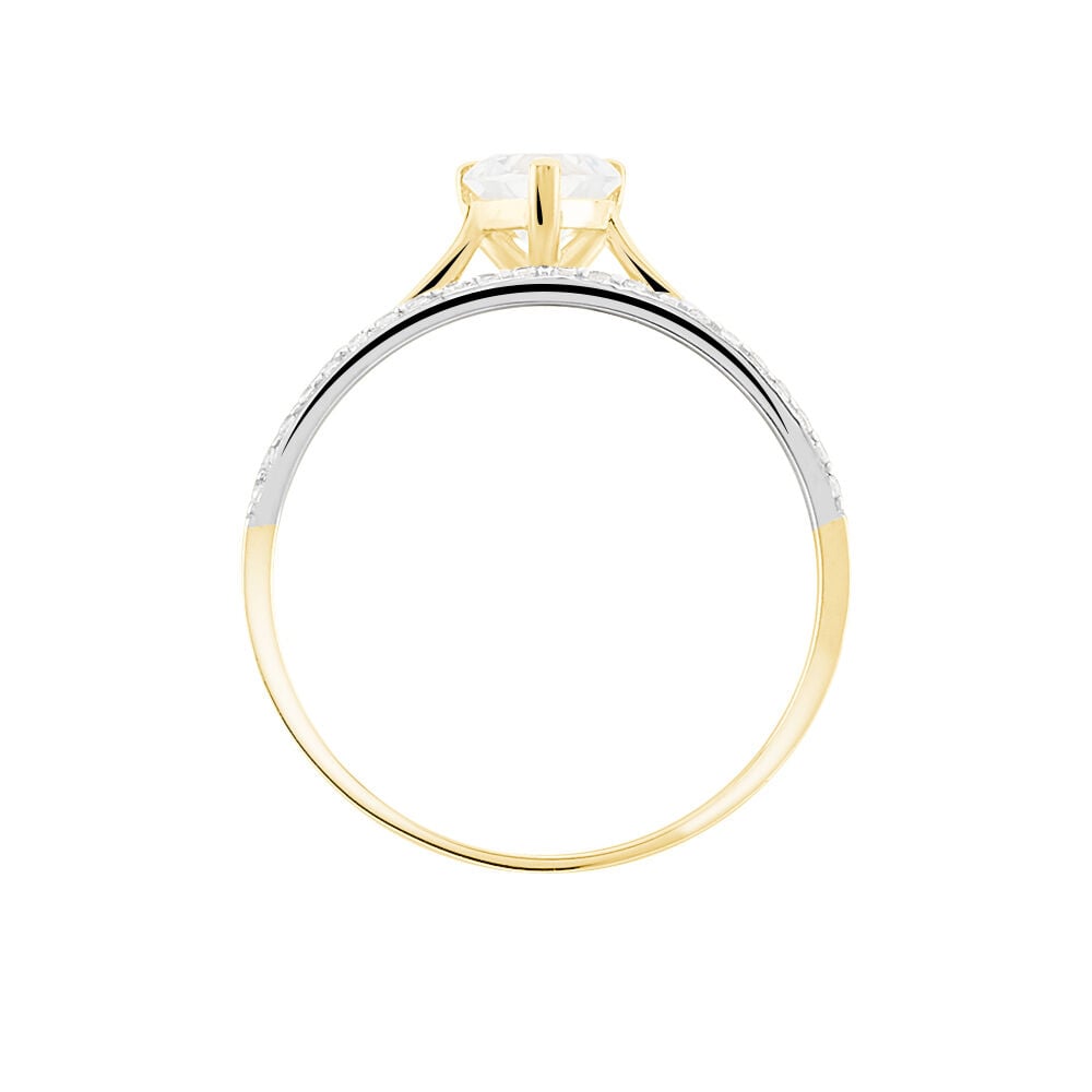 Bague Serafine Or Jaune Oxyde De Zirconium - Solitaires Femme | Marc Orian
