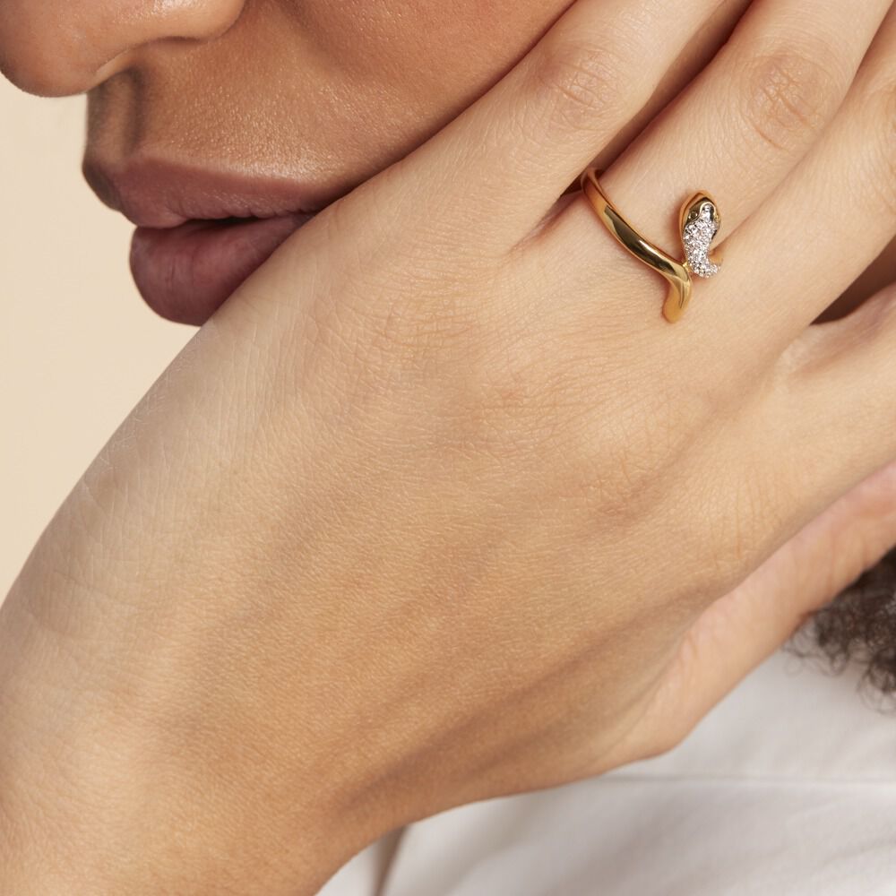 Bague serpent or jaune best sale