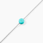 Bracelet Graziana Argent Blanc Turquoise - Bracelets Medailles Femme | Marc Orian
