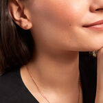 Boucles D'oreilles Puces Kelvyn Argent Rose Oxyde De Zirconium - Puces Femme | Marc Orian