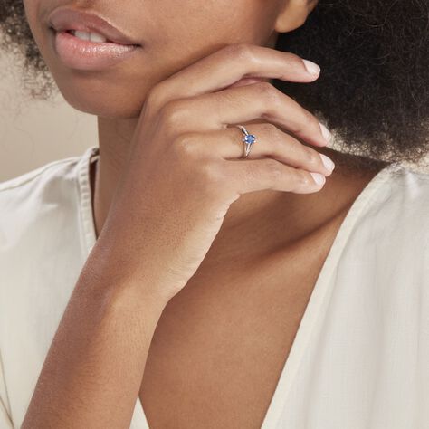 Bague Denise Or Blanc Saphir Et Diamant - Bagues Solitaire Femme | Marc Orian