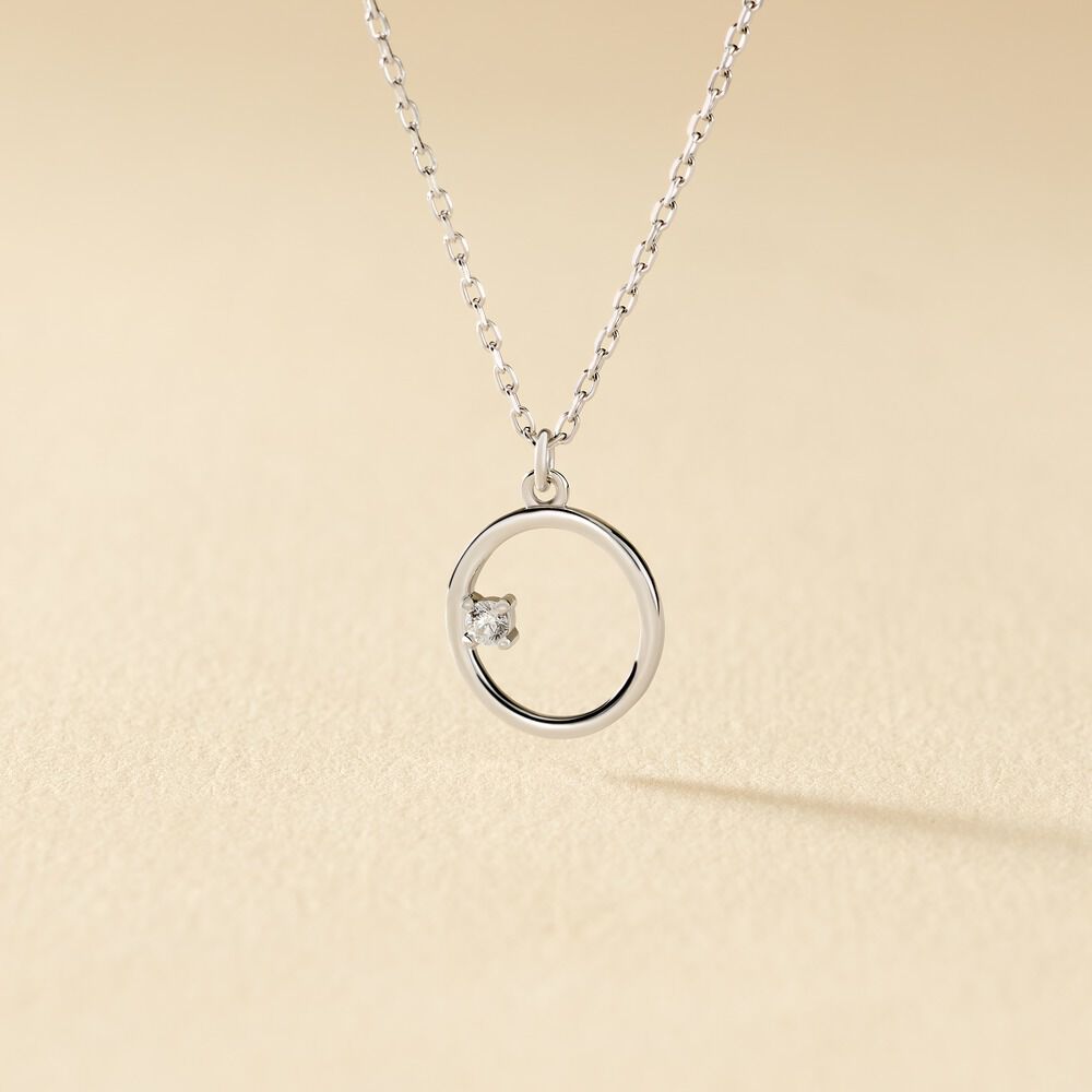 Collier Anas Argent Blanc Oxyde De Zirconium - Colliers avec pierres Femme | Marc Orian