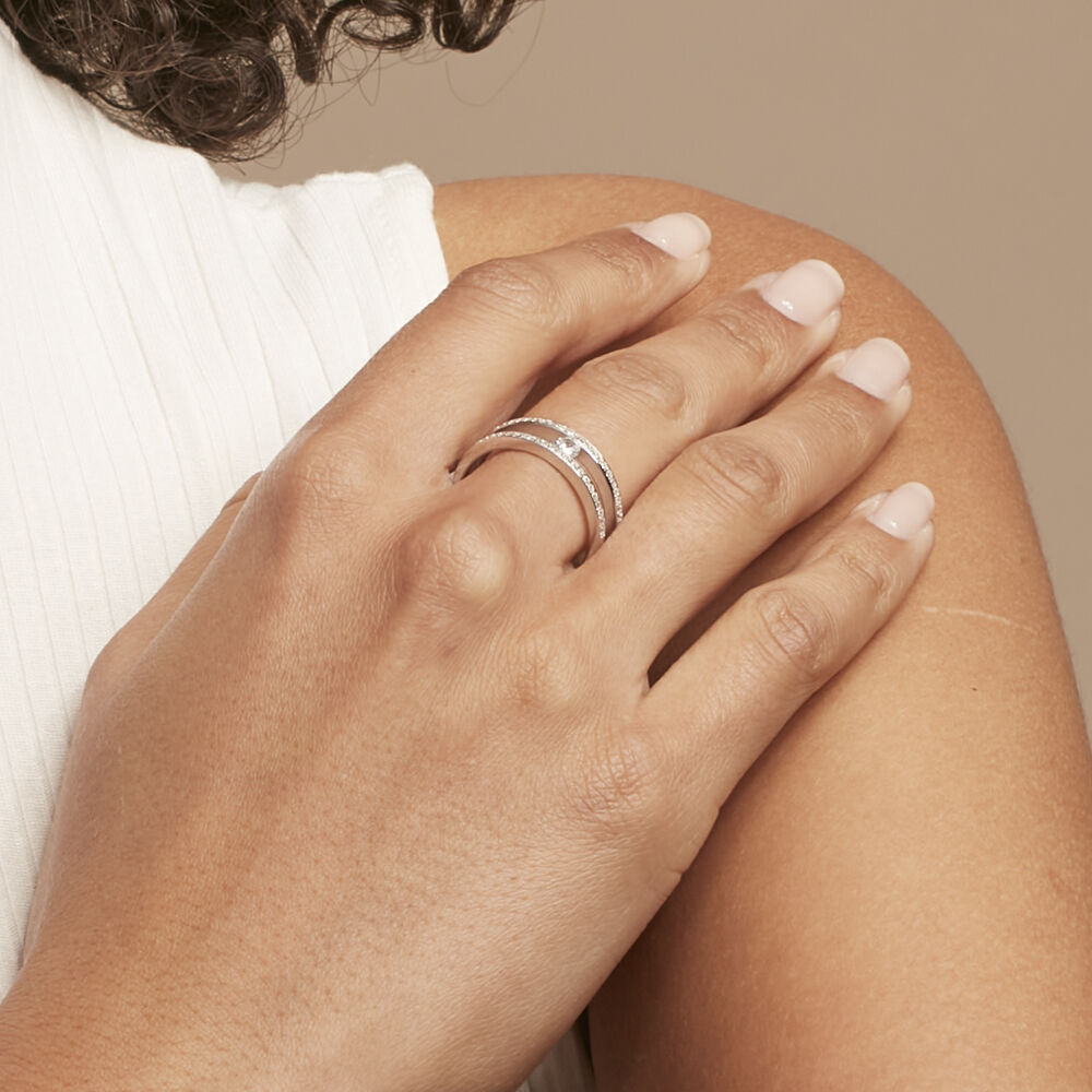 Bague Hermione Argent Blanc Oxyde De Zirconium - Bagues avec pierre Femme | Marc Orian