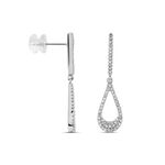 Boucles D'oreilles Pendantes Or Blanc Abilene Diamants - Pendantes Femme | Marc Orian