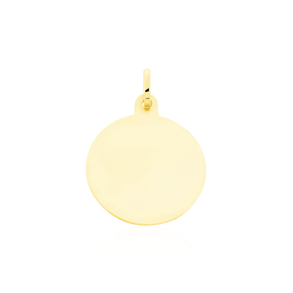 Pendentif Ange Rond Mat Or Jaune - Médailles et médaillons Famille | Marc Orian