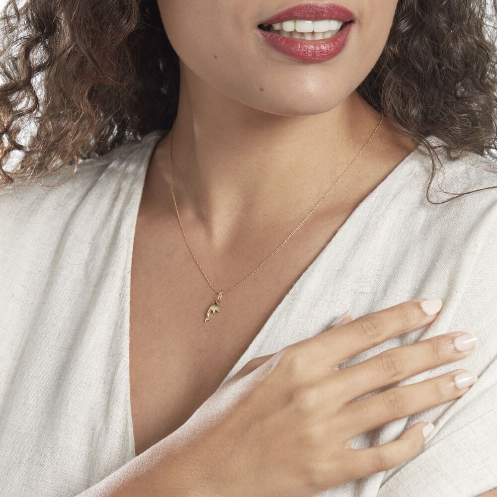 Pendentif Haizia Dauphin Or Jaune - Pendentifs Famille | Marc Orian
