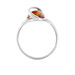 Bague Argent Blanc Leeloo Ambre