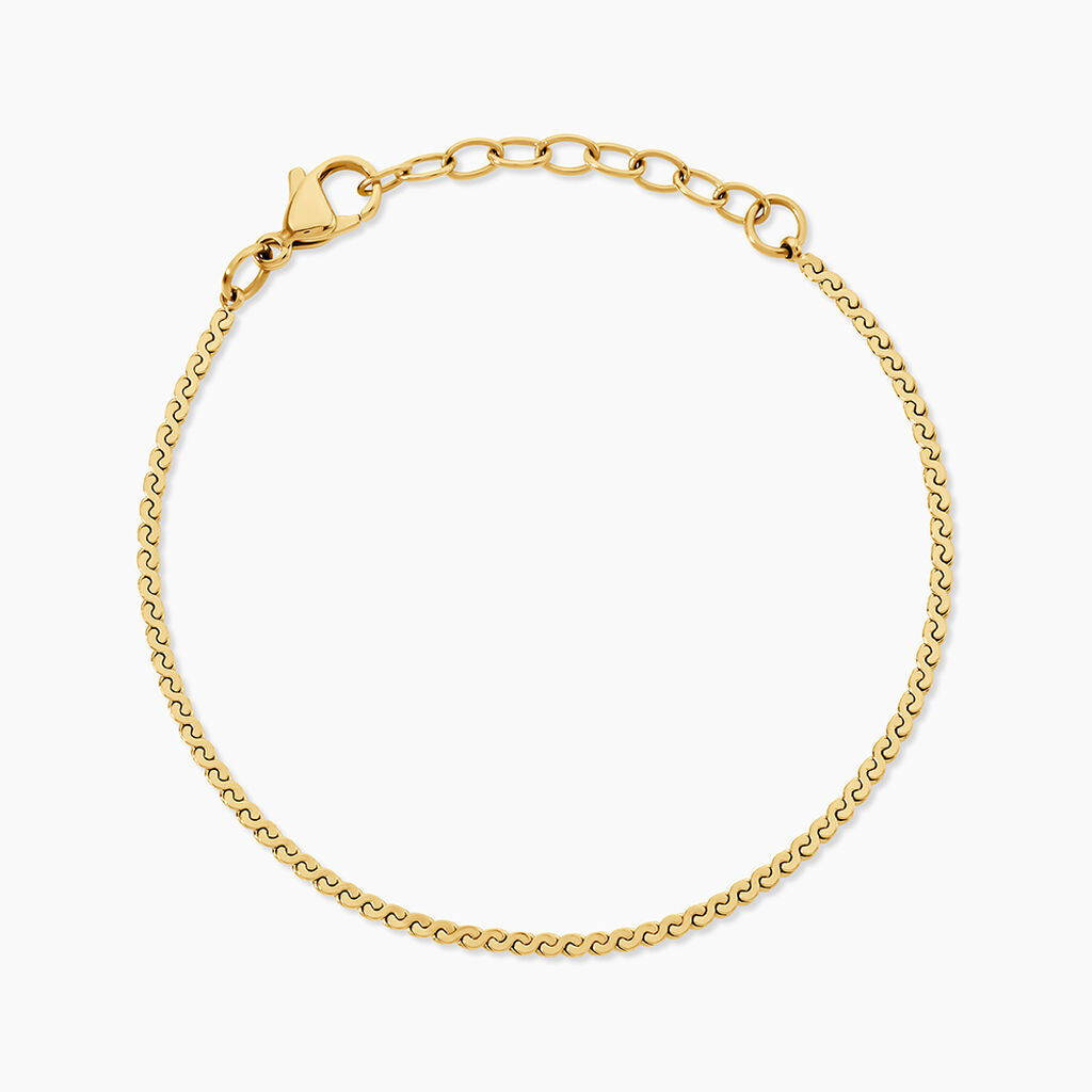 Bracelet Minila Acier Jaune - Bracelets mailles Femme | Marc Orian