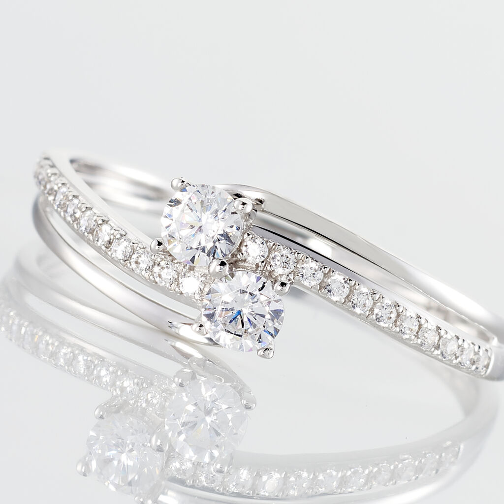 Bague Clarina Or Blanc Oxyde De Zirconium - Bagues Femme | Marc Orian