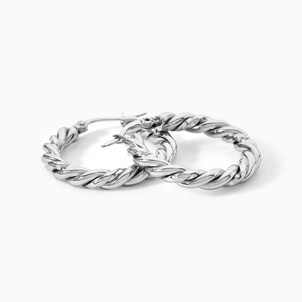 Cr&eacute;oles Ambra Acier Blanc - Cr&eacute;oles Femme | Marc Orian