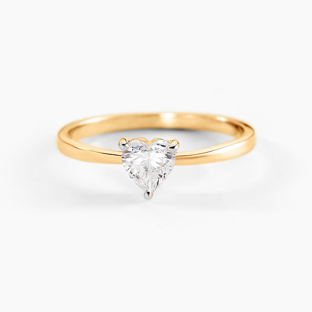 Bague Solitaire Or Jaune Idelle Oxyde De Zirconium - Solitaires Femme | Marc Orian