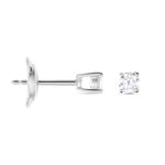 Boucles D'oreilles Puces Or Blanc Victoria Diamants - Puces Femme | Marc Orian