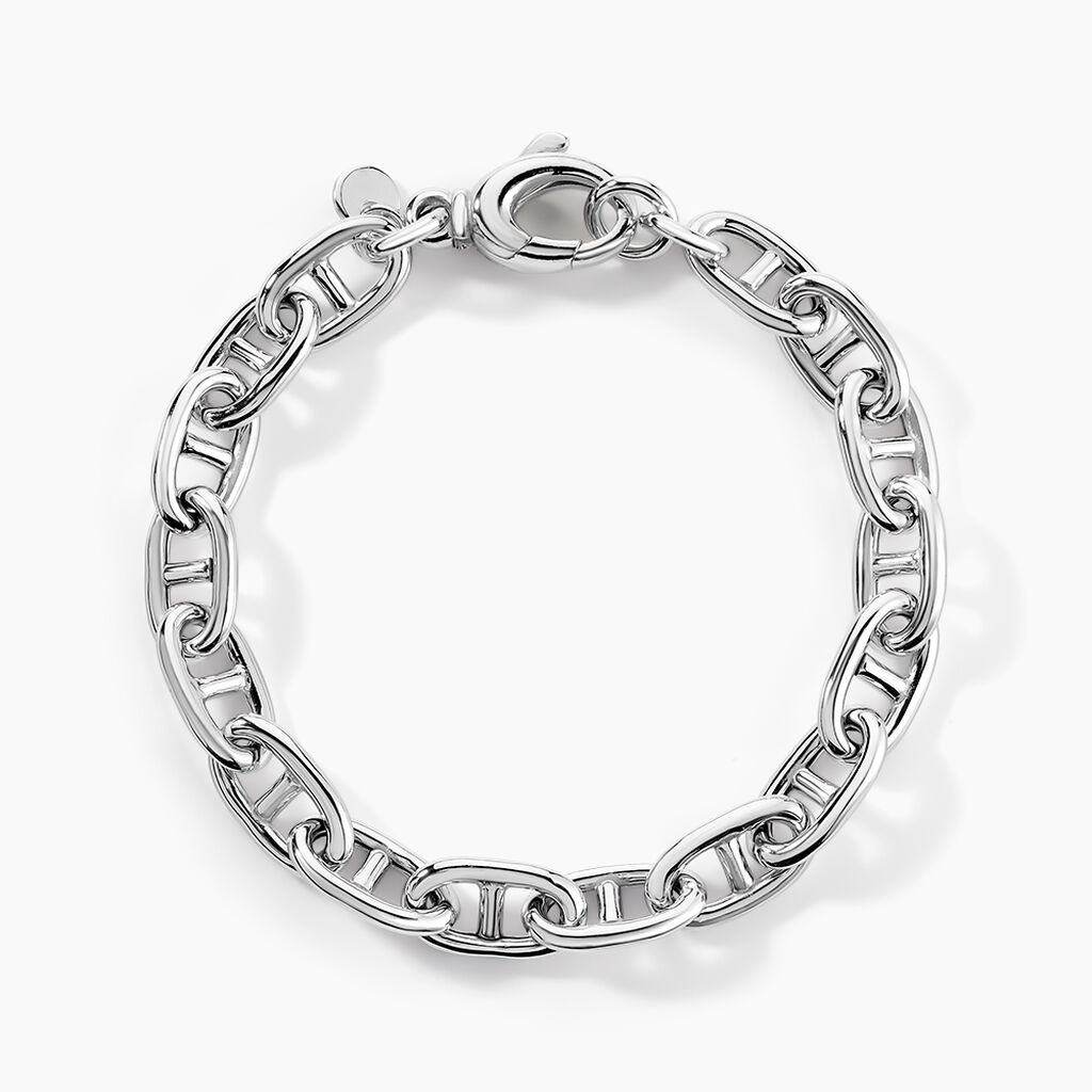 Bracelet Nazima Maille Marine Argent Blanc - Bracelets cha&icirc;nes Femme | Marc Orian