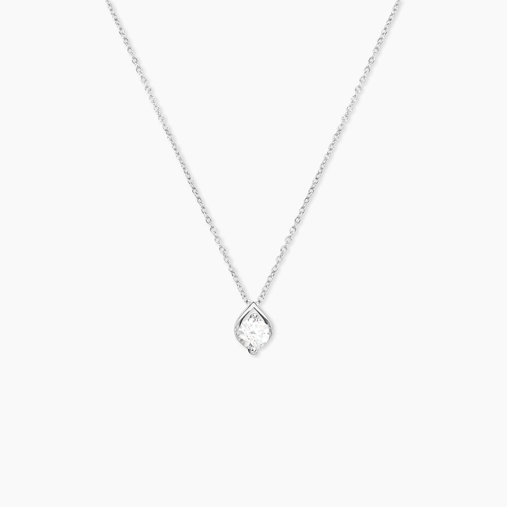 Collier Cleopatra Argent Blanc Oxyde De Zirconium - Colliers avec pierres Femme | Marc Orian