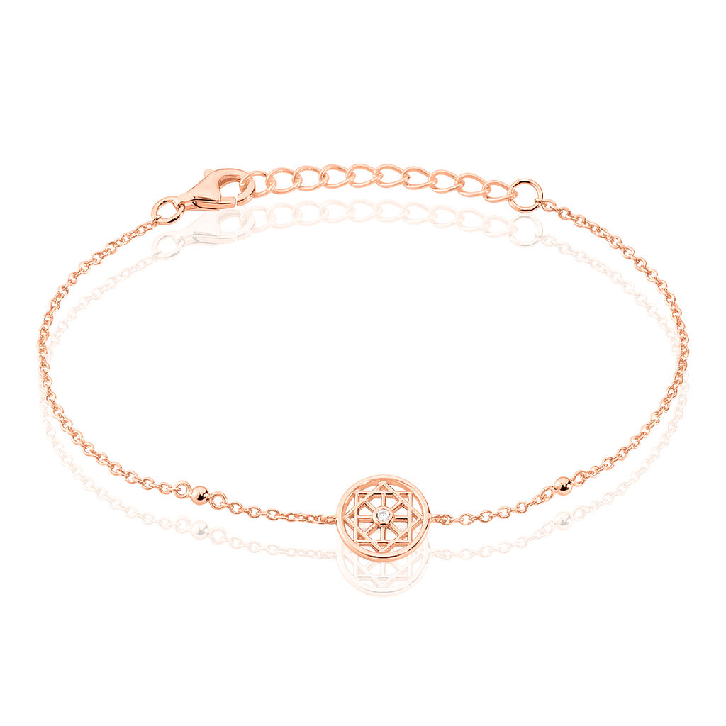 Bracelet Peinda Argent Rose Oxyde De Zirconium - Bracelets chaînes Femme | Marc Orian
