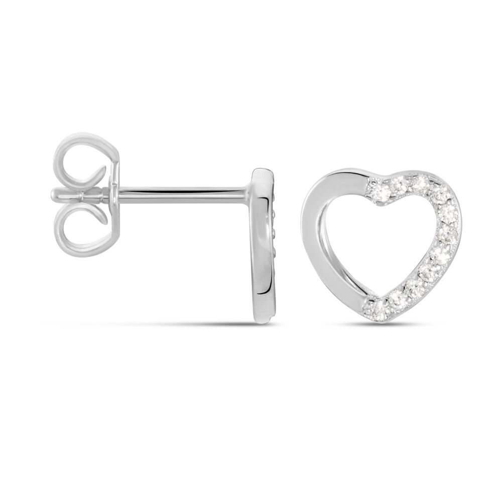 Boucles D'oreilles Puces Argent Blanc Saverio Oxydes De Zirconium - Puces Femme | Marc Orian