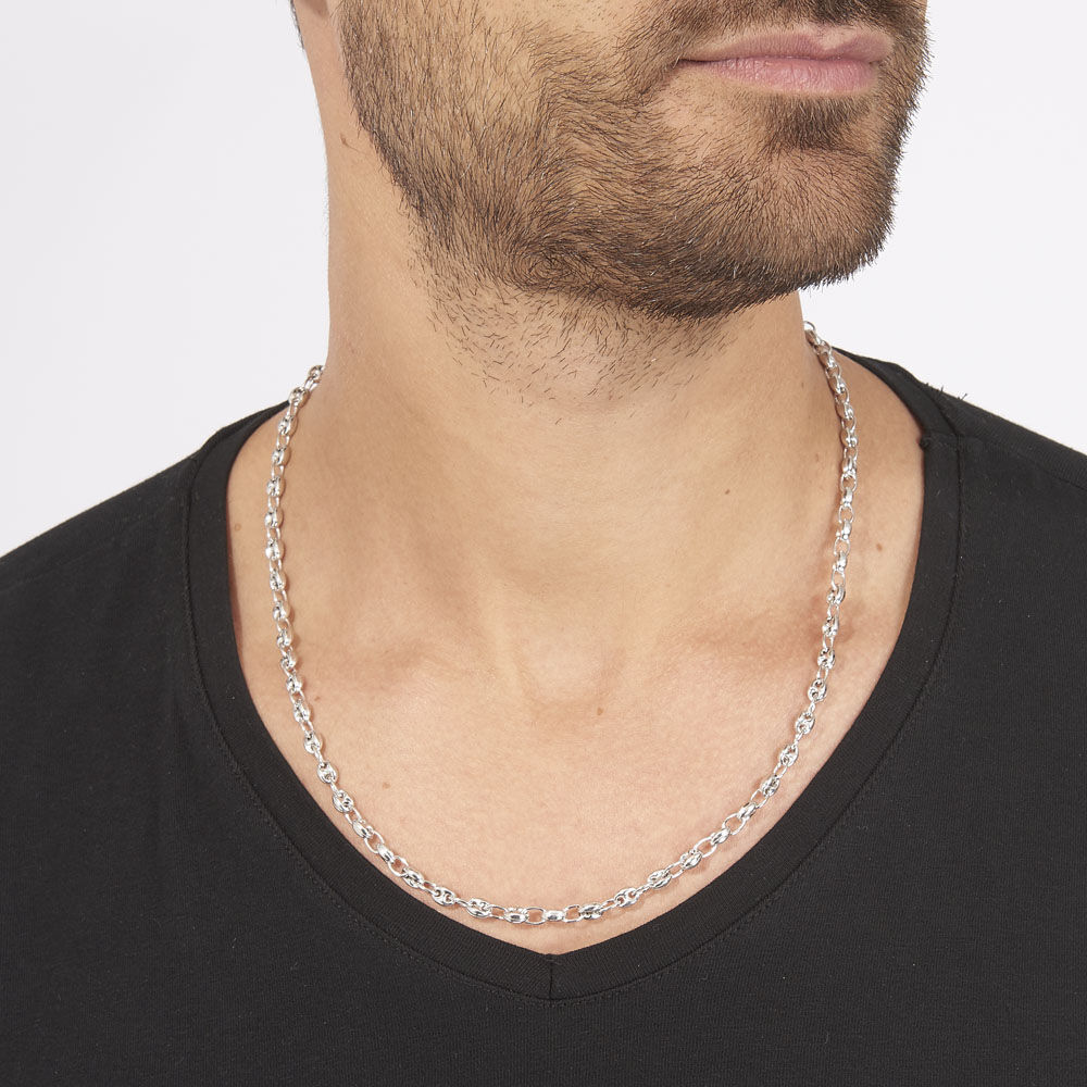 Chaine homme argent 55 cm clearance