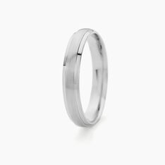 Alliance Hevan Demi Jonc Palladium Blanc - Alliances Homme | Marc Orian