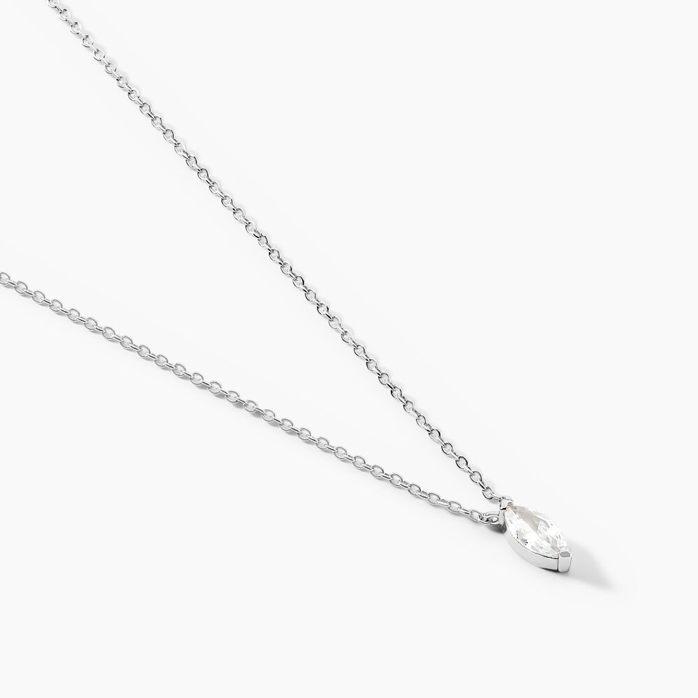 Collier Giulette Argent Blanc Oxyde De Zirconium - Colliers avec pierres Femme | Marc Orian