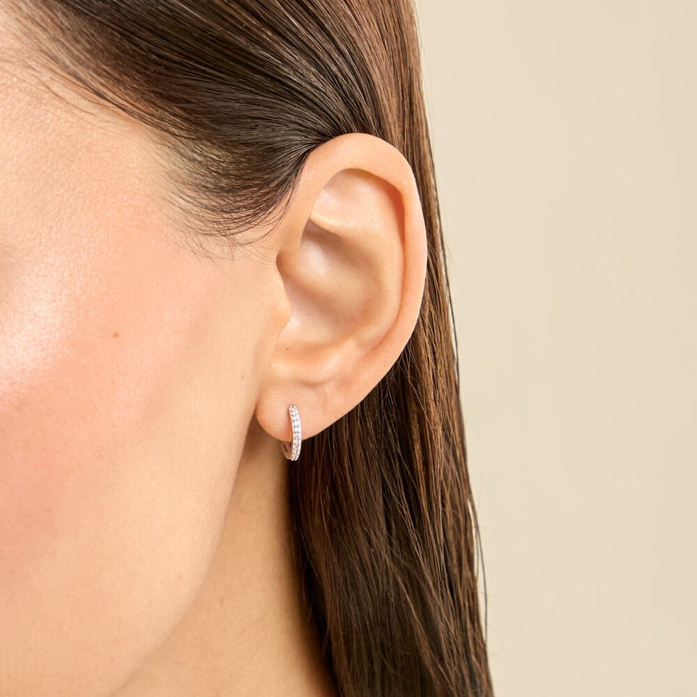 Cr&eacute;oles Karlene Argent Blanc Oxyde De Zirconium - Cr&eacute;oles Femme | Marc Orian