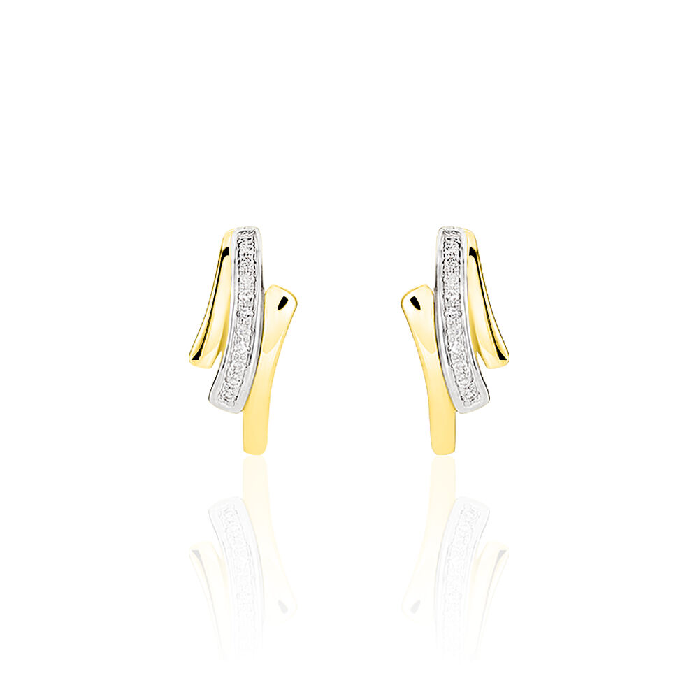 Boucles D'oreilles Puces Melia Or Jaune Diamant - Pendantes Femme | Marc Orian