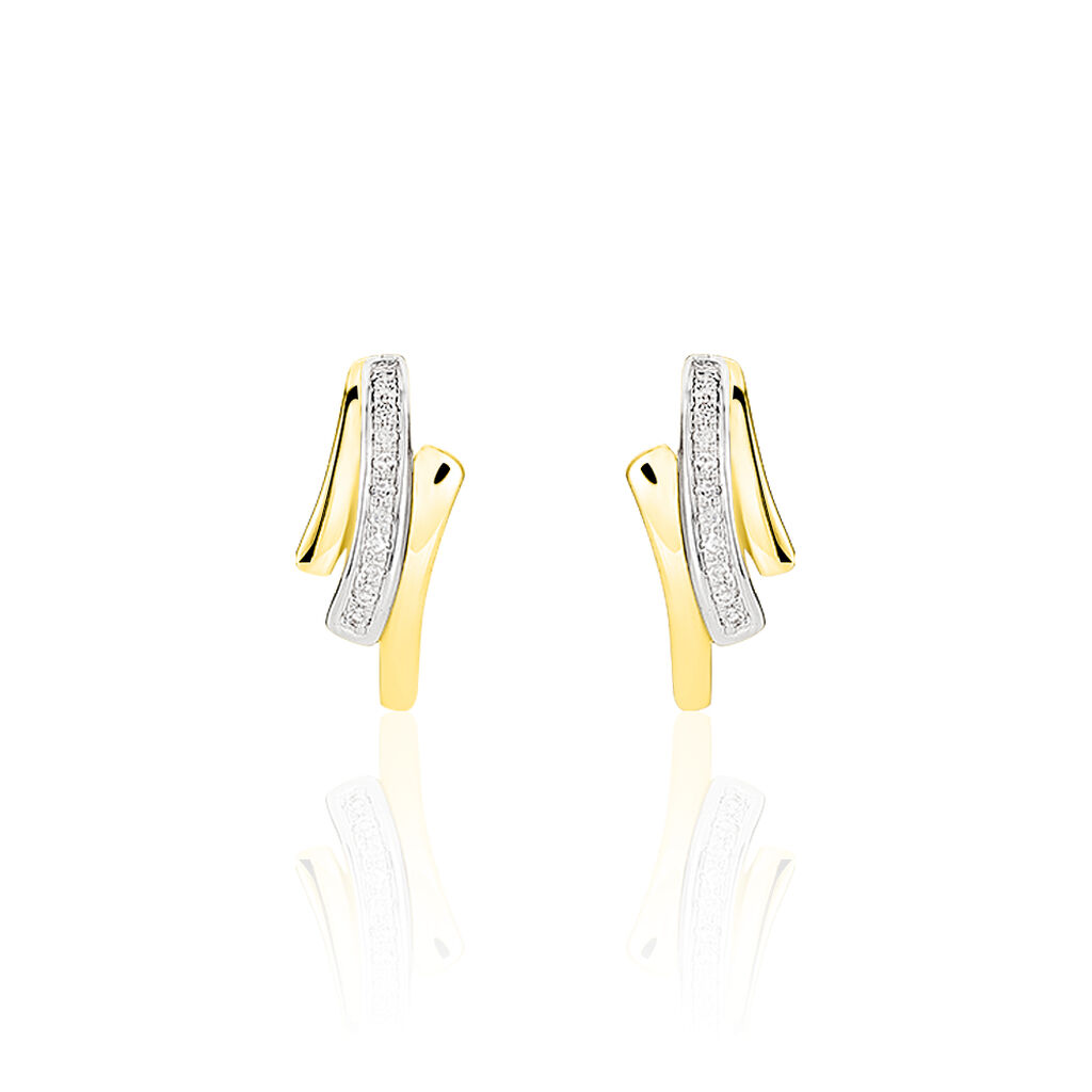 Boucles D'oreilles Puces Melia Or Jaune Diamant - Pendantes Femme | Marc Orian