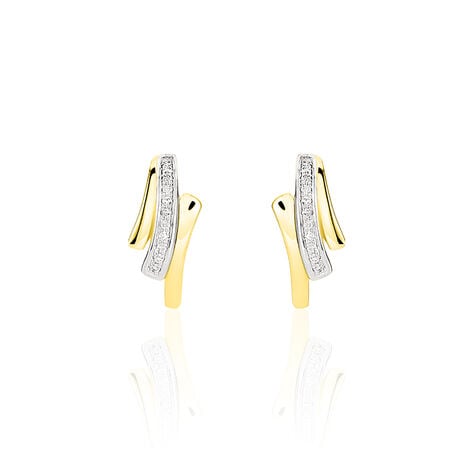 Boucles D'oreilles Puces Melia Or Jaune Diamant - Pendantes Femme | Marc Orian