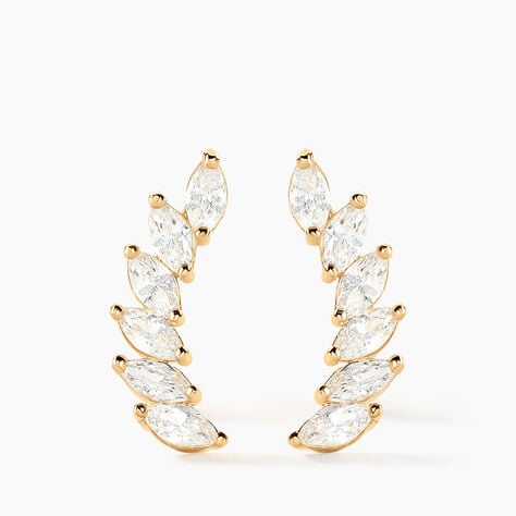 Bijoux D'oreilles Resa Or Jaune Oxyde De Zirconium - Piercings d'oreilles Femme | Marc Orian