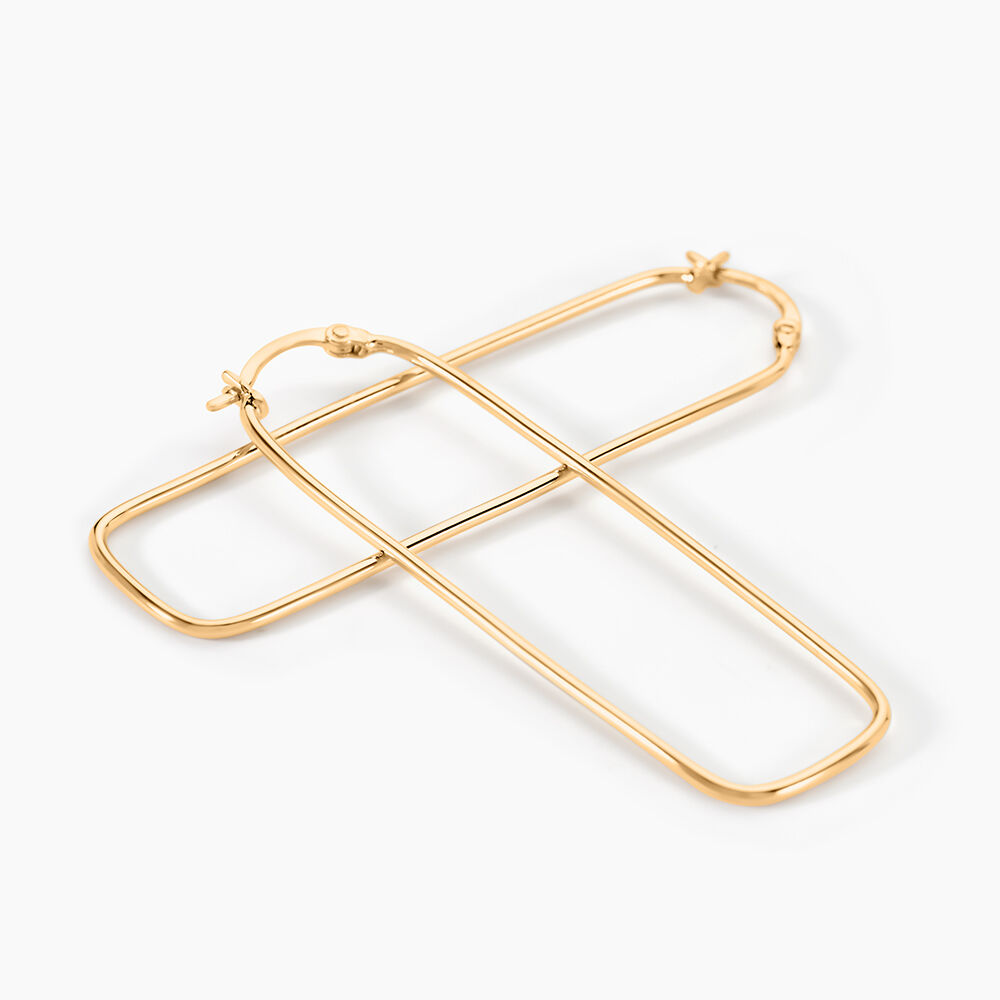 Cr&eacute;oles Yaira Plaqu&eacute; Or Jaune - Cr&eacute;oles Femme | Marc Orian