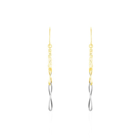 Boucles D'oreilles Pendantes Benedicte Or Bicolore - Pendantes Femme | Marc Orian