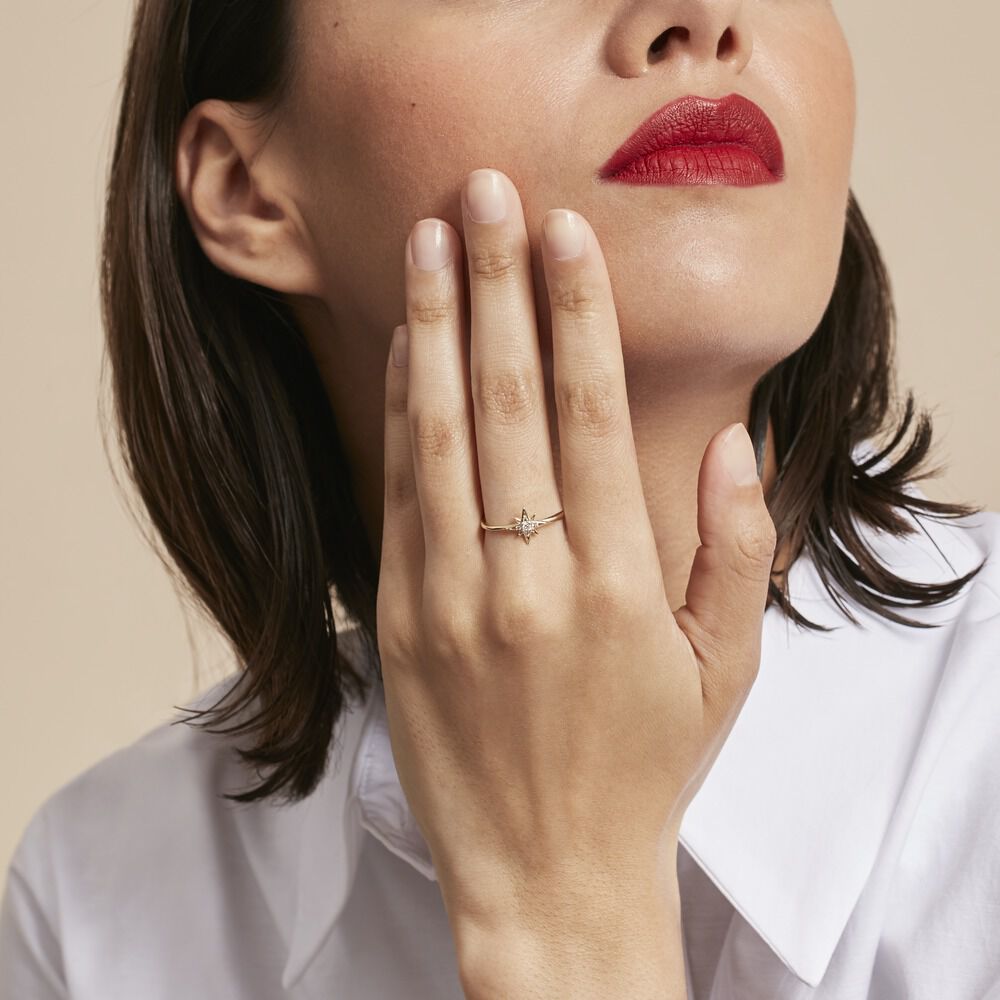 Bague Kazima Plaqué Or Oxyde De Zirconium - Solitaires Femme | Marc Orian