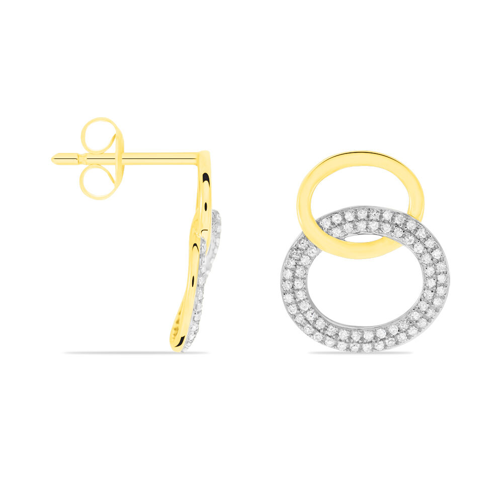 Boucles D'oreilles Pendantes Daniyah Or Jaune Diamant - Pendantes Femme | Marc Orian