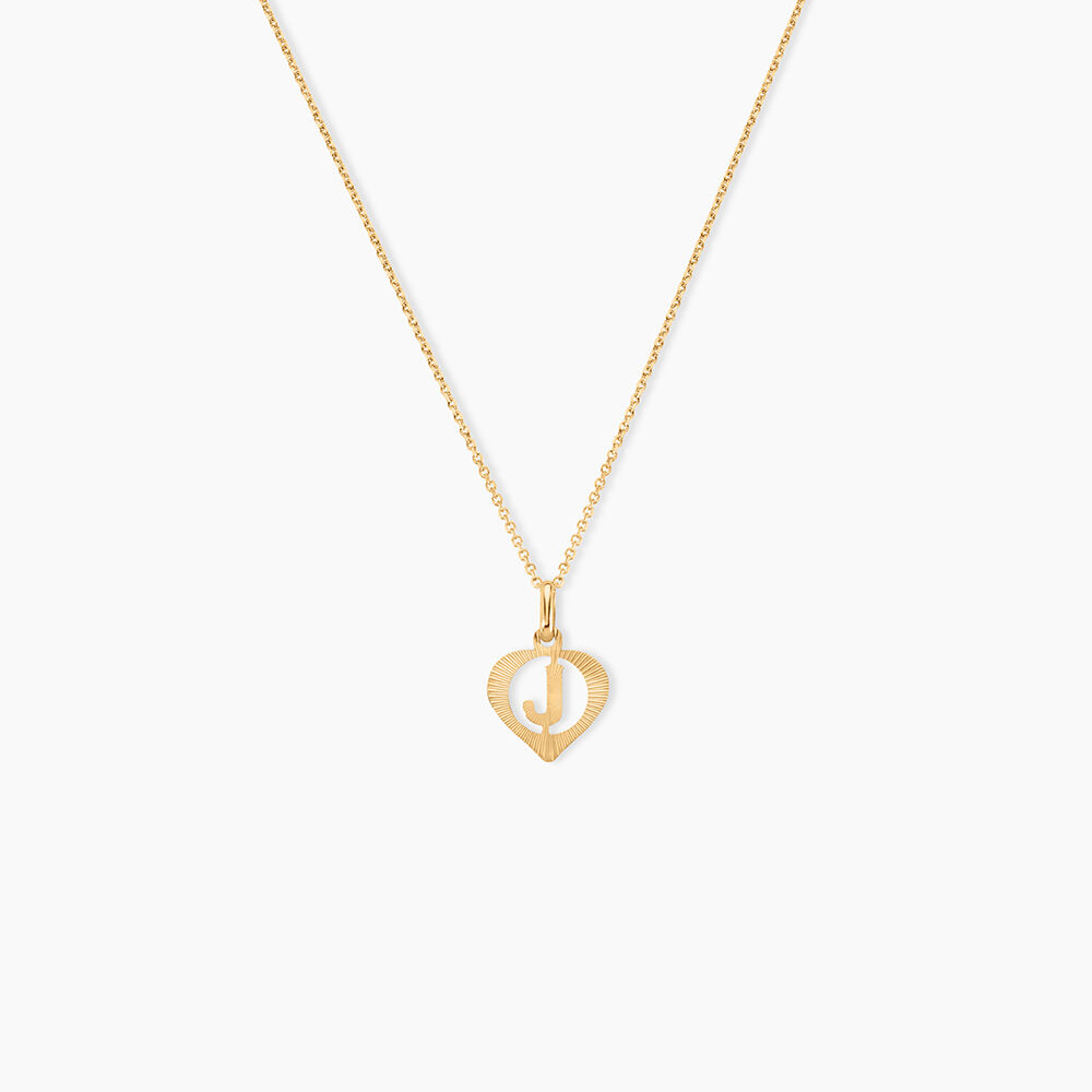 Pendentif Eudocie Coeur Lettre Or Jaune - Pendentifs Famille | Marc Orian