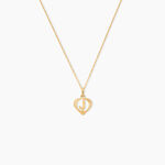 Pendentif Eudocie Coeur Lettre Or Jaune - Pendentifs Famille | Marc Orian