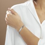 Bracelet Identit&eacute; Casper Argent Blanc - Gourmettes Femme | Marc Orian
