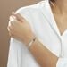 Bracelet Identité Casper Argent Blanc - Gourmettes Femme | Marc Orian