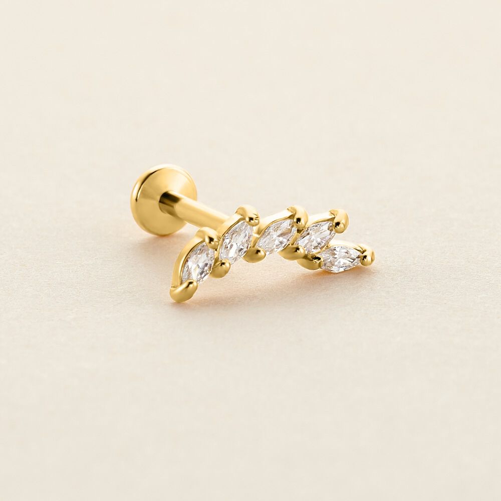 Piercing D'h&eacute;lix Alicante Acier Jaune Cristal - Piercings d'oreilles Femme | Marc Orian