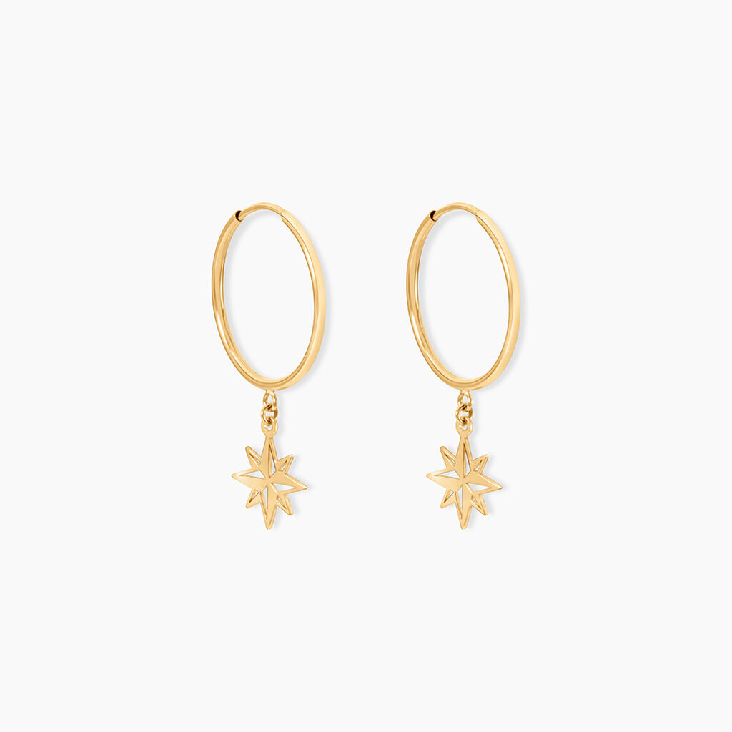 Cr&eacute;oles Decima Or Jaune - Boucles d'oreilles pampille Femme | Marc Orian