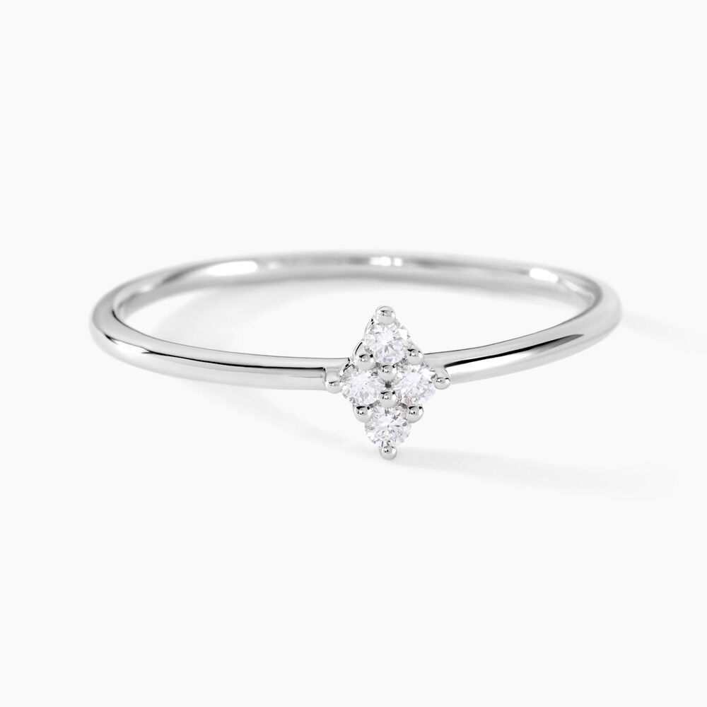 Bague Rozanne Argent Blanc Diamant Synth&eacute;tique - Bagues avec pierre Femme | Marc Orian