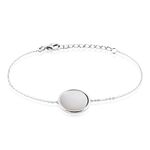 Bracelet Zealie Argent Blanc Nacre - Bracelets Medailles Femme | Marc Orian