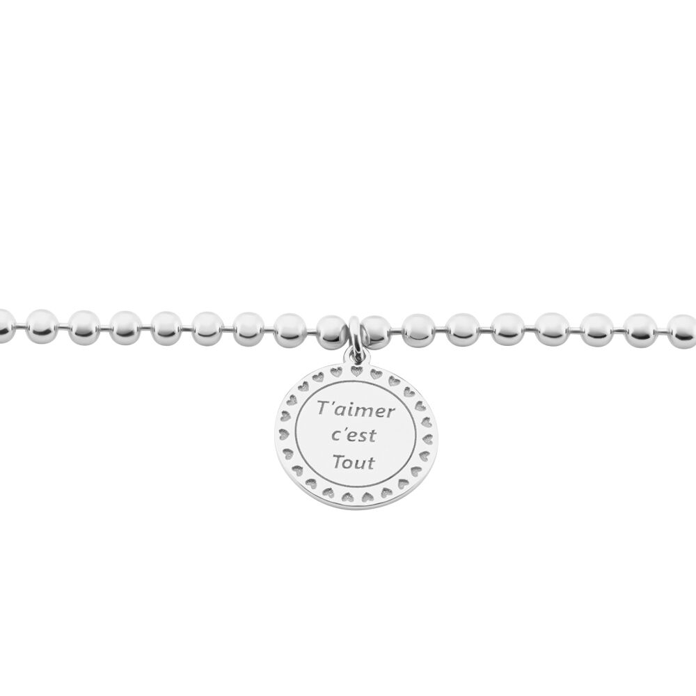 Bracelet Shamsi Argent Blanc - Bracelets Medailles Femme | Marc Orian