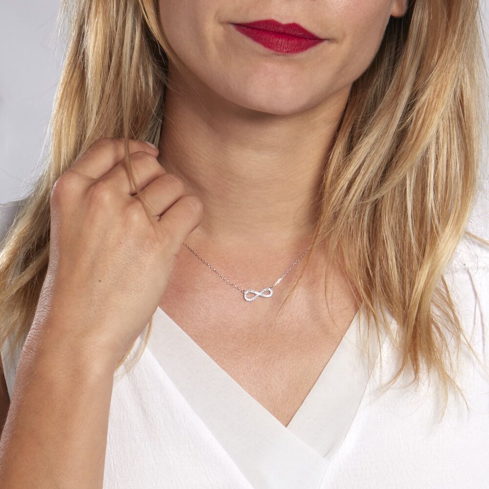 Collier Amita Argent Blanc Oxyde De Zirconium - Colliers avec pierres Femme | Marc Orian