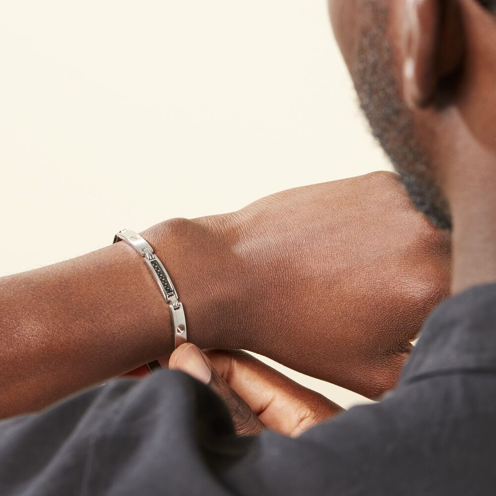 Bracelet Patrick Acier Blanc - Bracelets Homme | Marc Orian