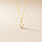 Pendentif Lettre U Or Jaune Oxyde - Pendentifs Famille | Marc Orian