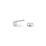 Boucles D'oreilles Puces Daria Serti Clos Or Blanc Oxyde De Zirconium - Puces Femme | Marc Orian