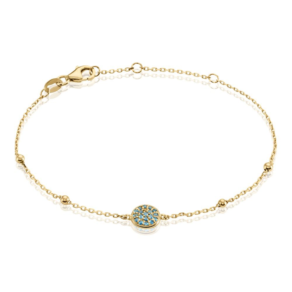 Bracelet Plaqué Or Jaune Mikayla Oxydes De Zirconium - Bracelets Medailles Femme | Marc Orian